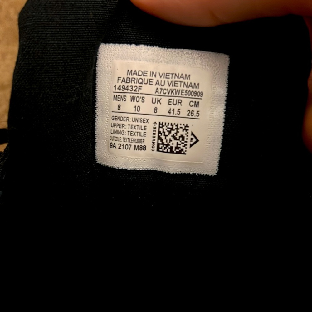 Black High Top Converse - Picture 4 of 4